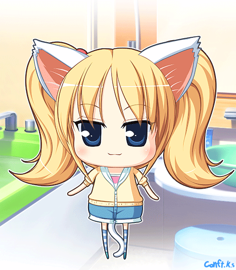 Gifアニメ Sdキャラ カナエ 猫耳 私服バージョン Unique Marketplace Comsa